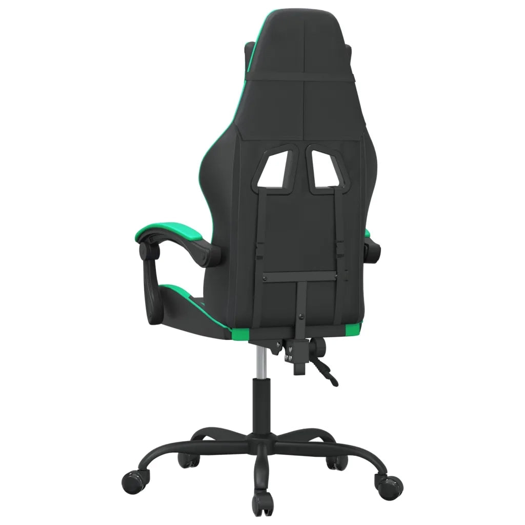 Sedia da Gaming Girevole Nera e Verde in Similpelle cod mxl 64778