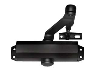 CHIUDIPORTA AEREI SERIE DC110  con arresto, nero mm.182x41x60h. (DC11019005)    ASSA ABLOY
