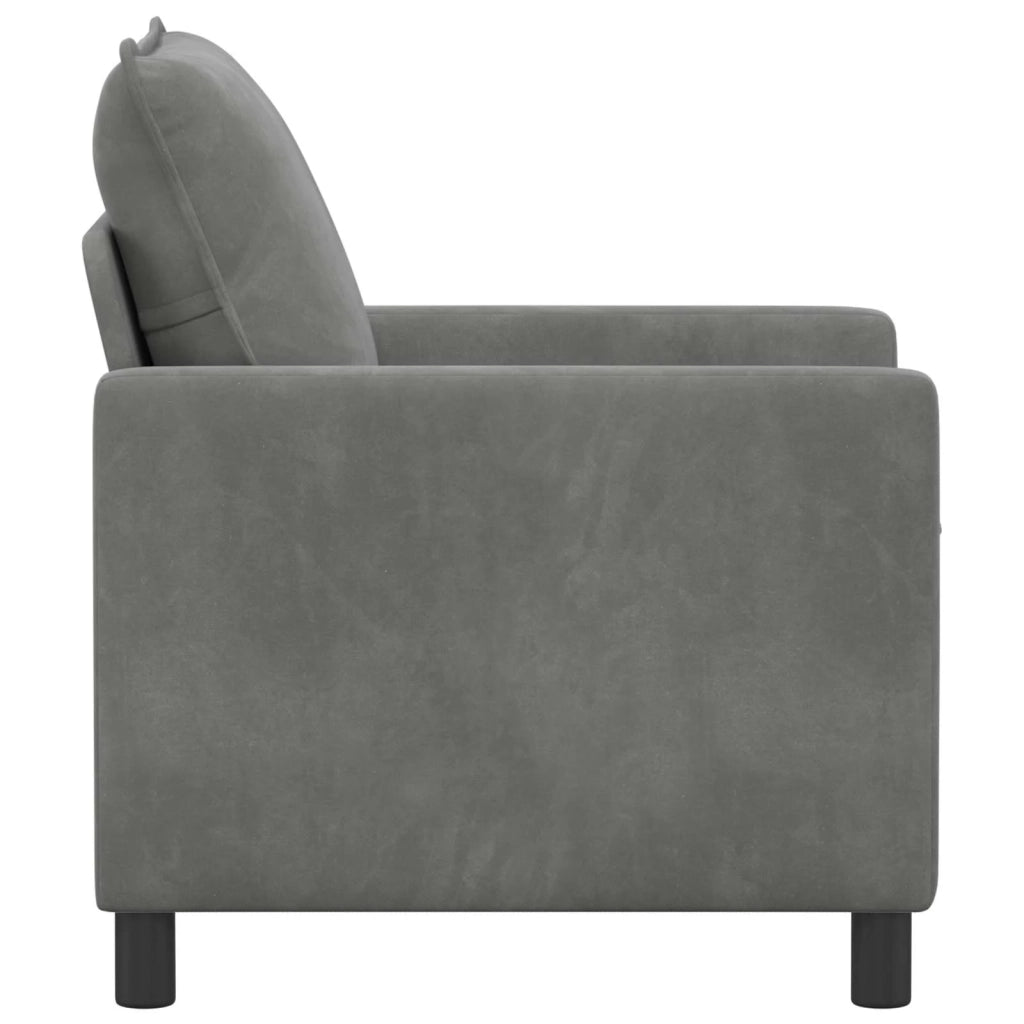 Divano Grigio Scuro 76 x 81 x 87,5 cm Velluto