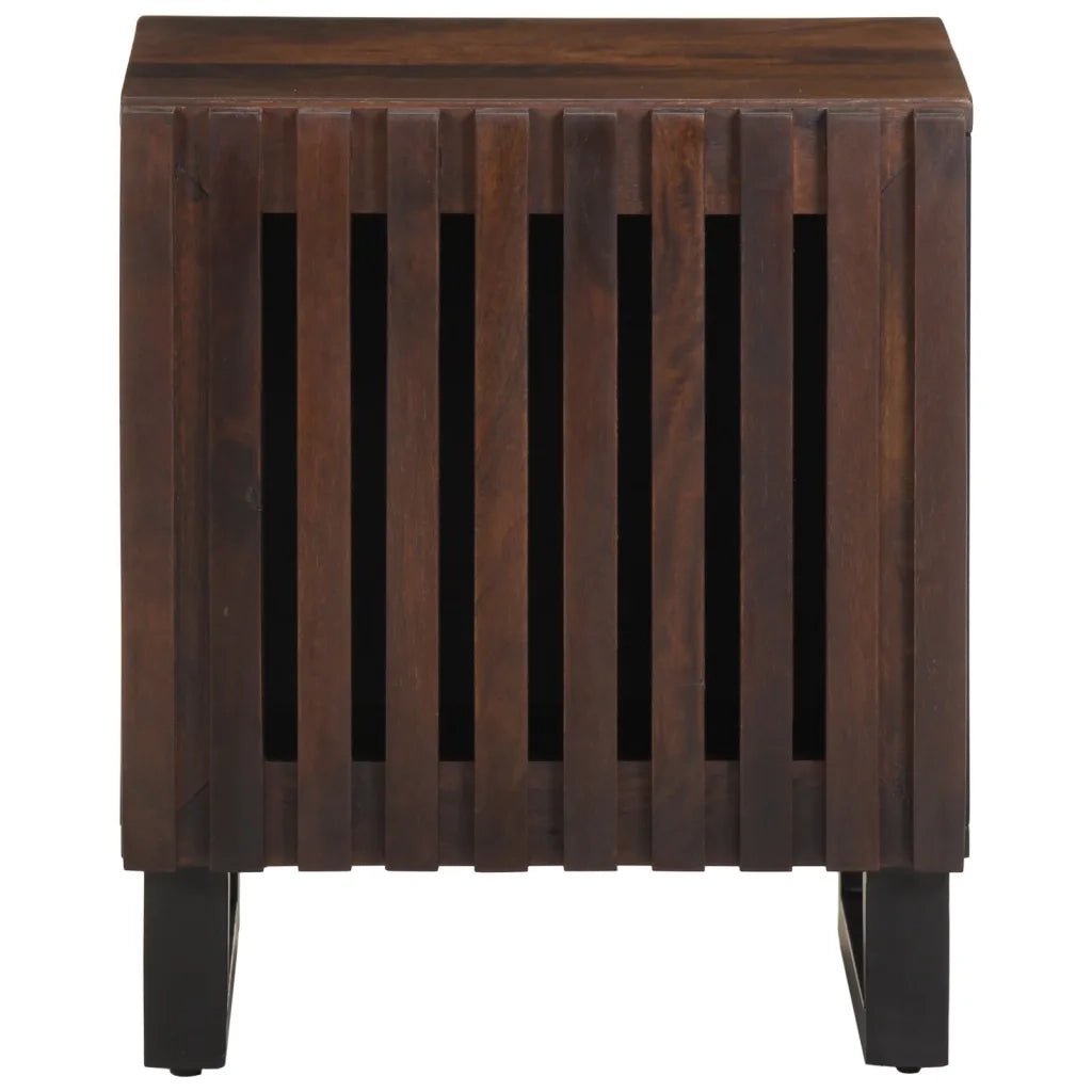 Comodini 2pz 40x34x46 cm in Legno Massello di Mango 377421