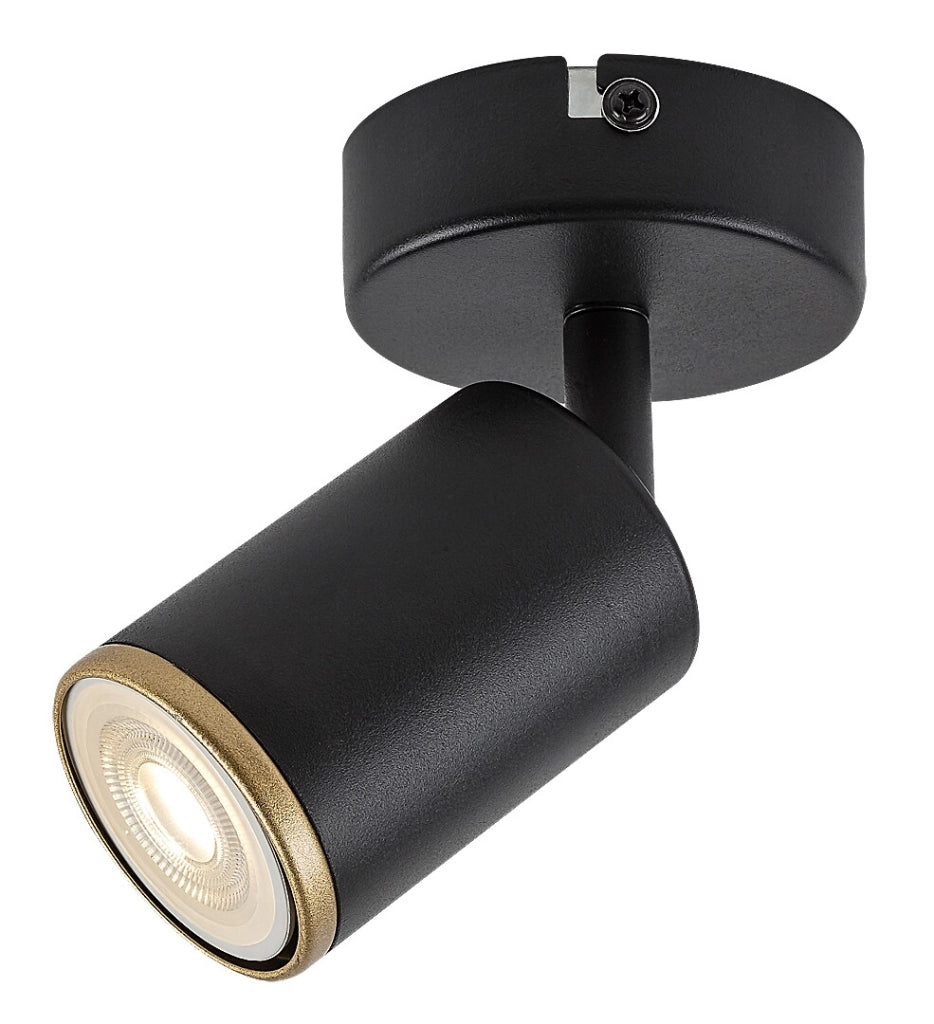 Faretto soffitto/parete Nolie 1xGU10 nero oro Rabalux