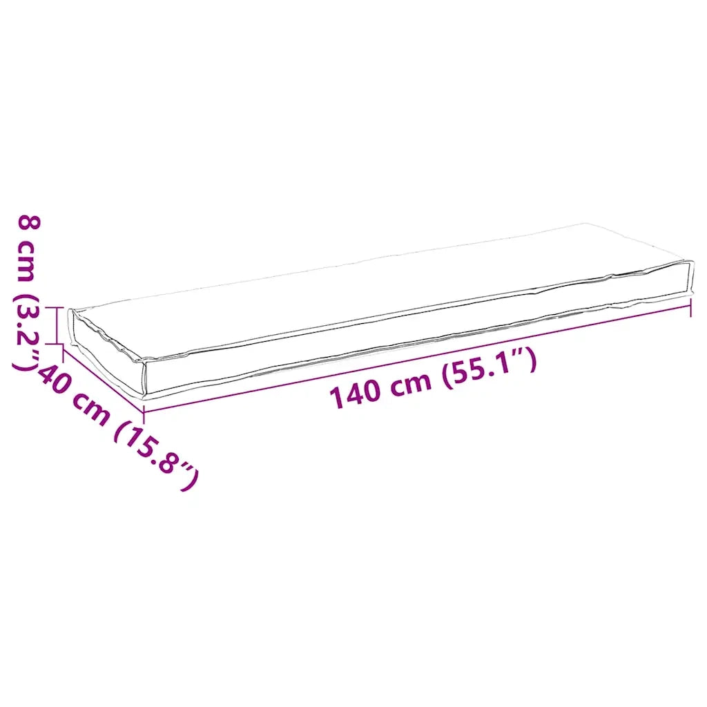 Cuscino Crema 140 x 40 x 8 cm Tessuto Oxford 42001650