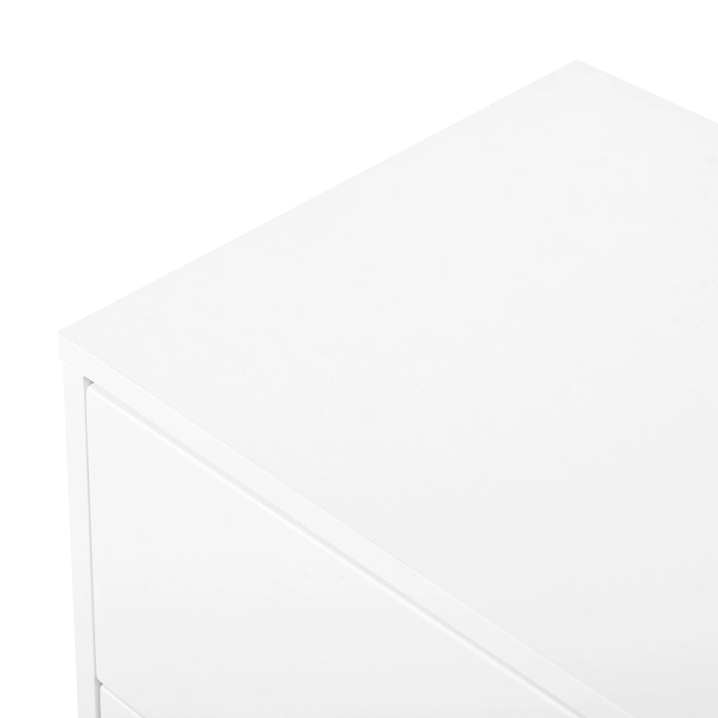 Cassettiera con 6 cassetti - per soggiorno e camera da letto - in MDF - 120×40×76 cm - bianco