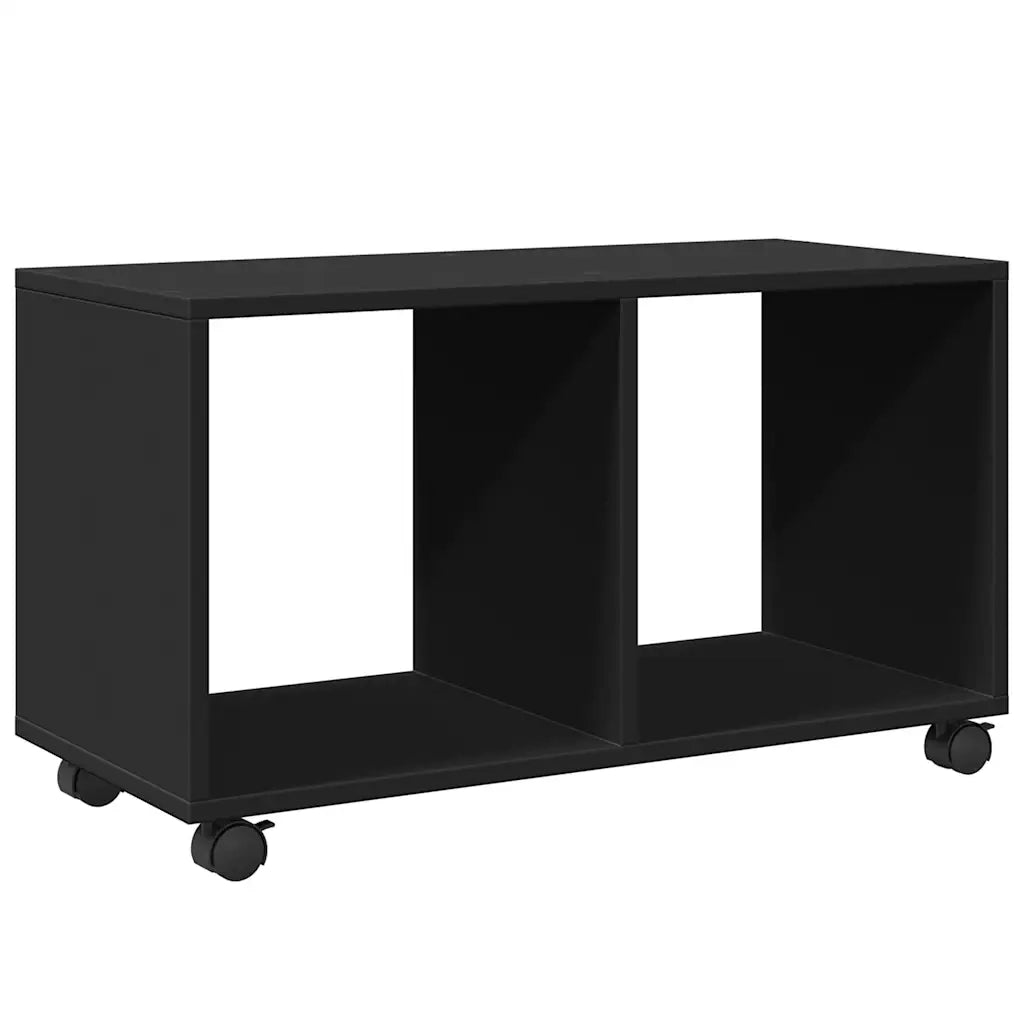 Mobiletto con Ruote Nero 72x33x42,5 cm in Truciolato CFW1085304