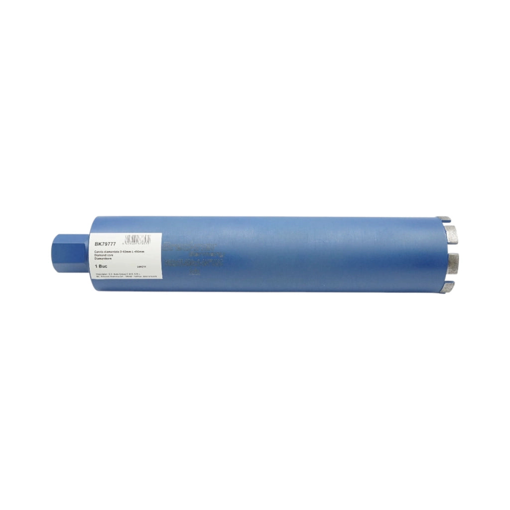 Corona diamantata 92x450mm con filettatura interna 1-1/4 UNC, foratura a umido per calcestruzzo, mattoni Breckner Germany
