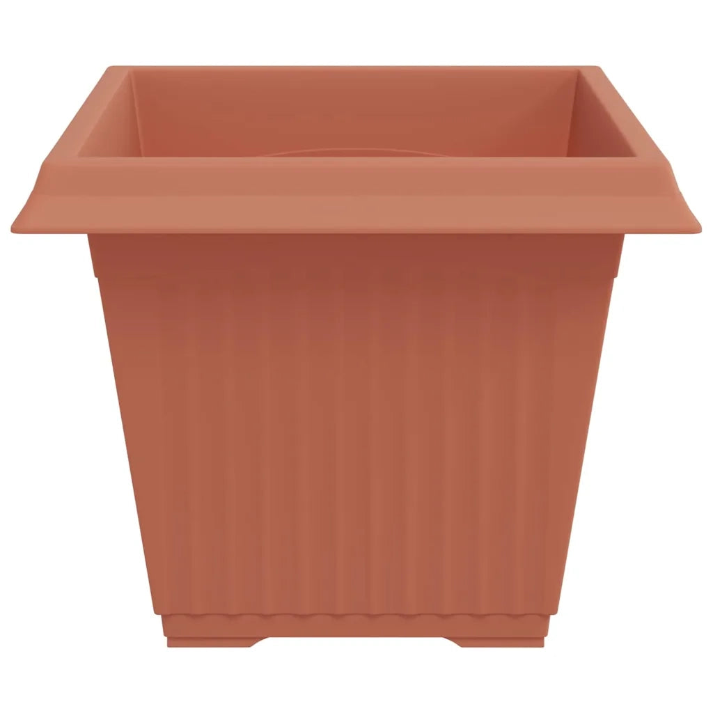 Vaso quadrato per fiori 24 pcs Rosso Mattone 43 x 43 x 33,5 cm