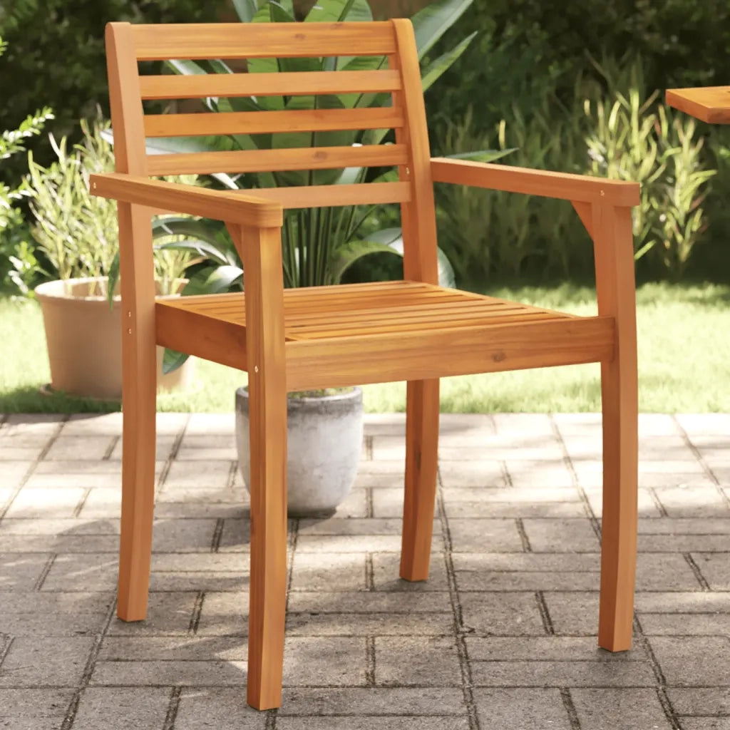 Sedie da Giardino 2 pz | Sedie da Esterno 59x55x85 cm Legno Massello di Acacia