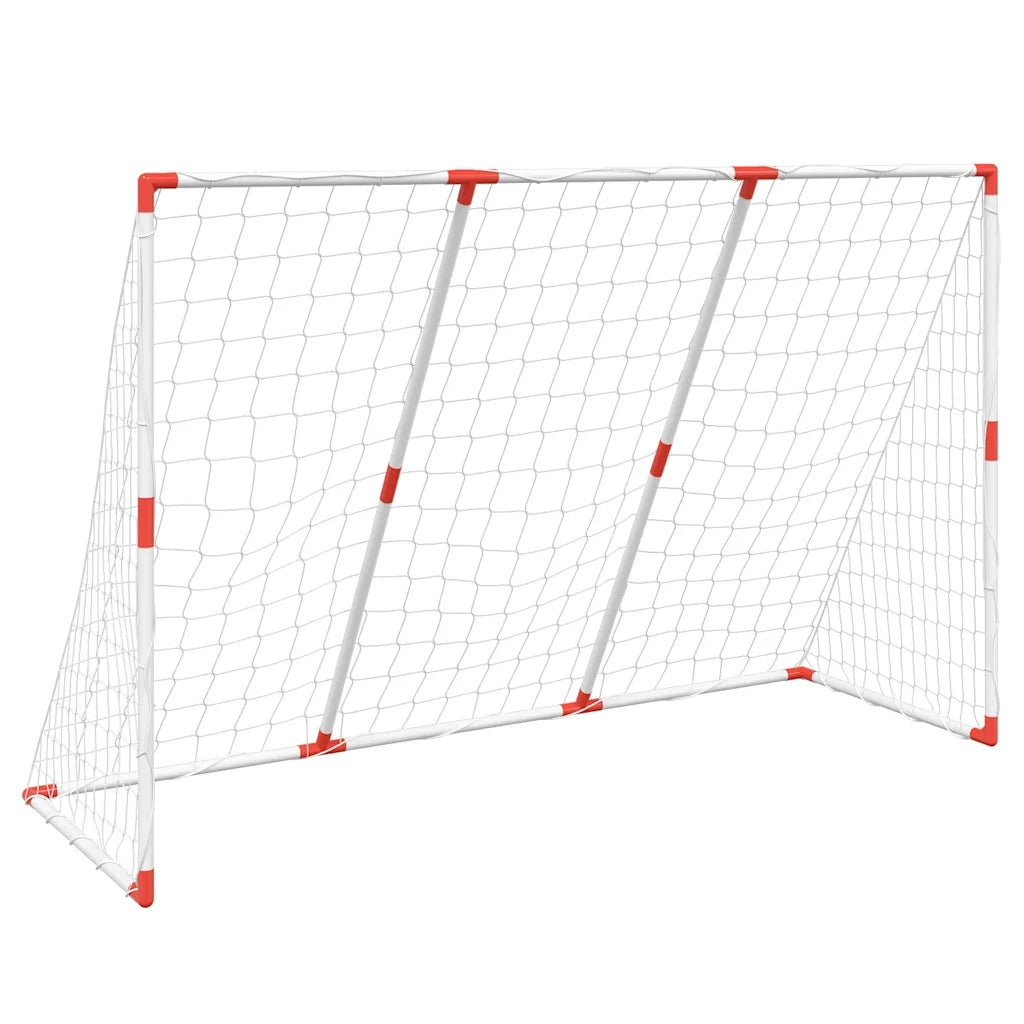 Porte Calcio Bambini con Palloni 2 in 1 Bianche 184x64x124 cm 4008437