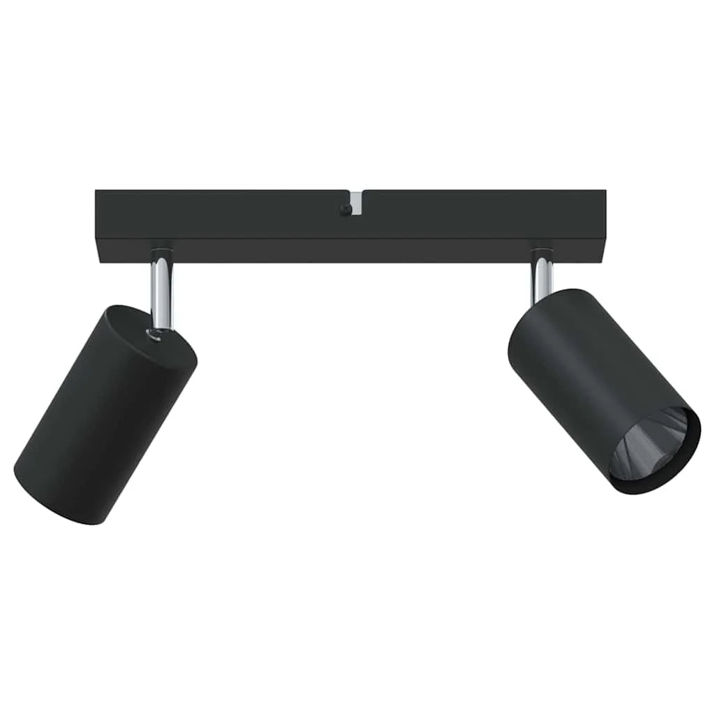 Faretto da soffitto cilindrico moderno orientabile 26 x 5,5 x 16,5 cm in metallo nero 02_0058302