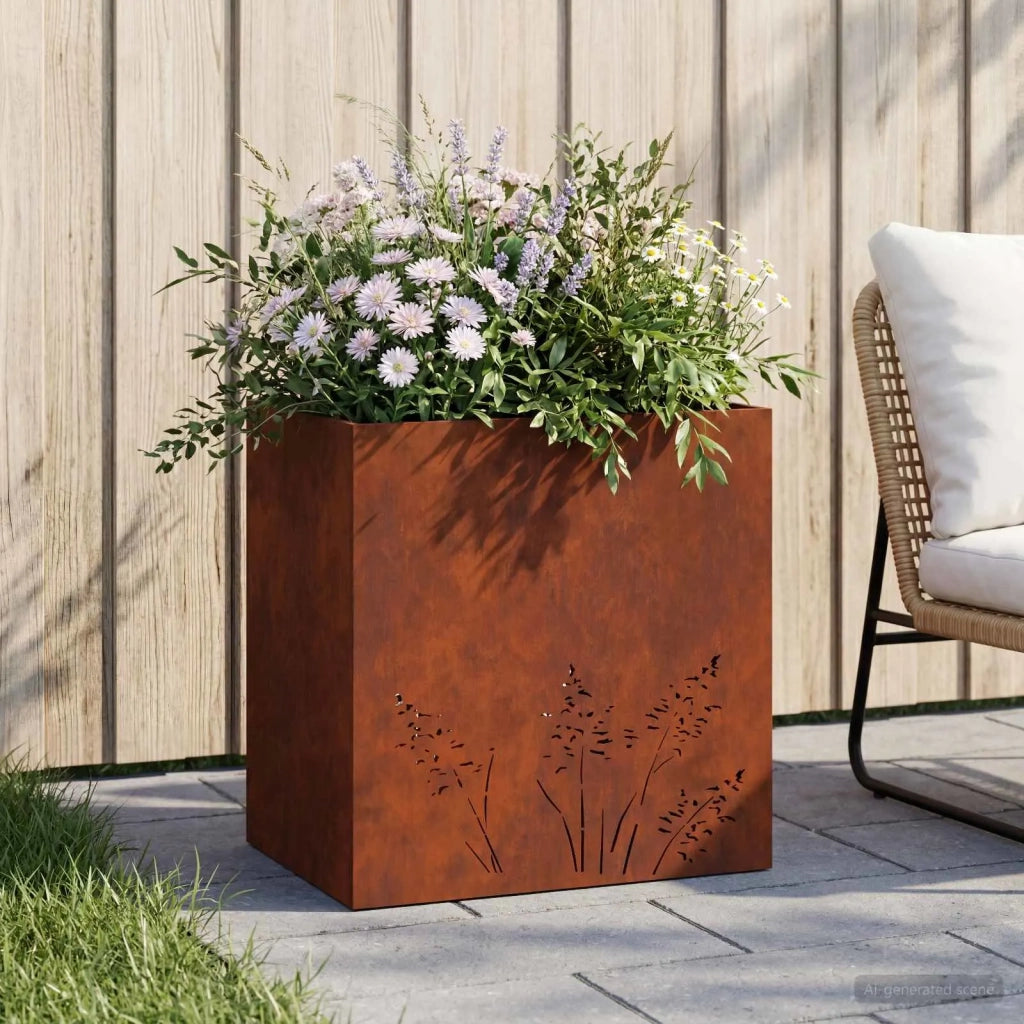 Vaso da giardino Ruggine 50 x 30 x 49 cm Acciaio Corten 8005818