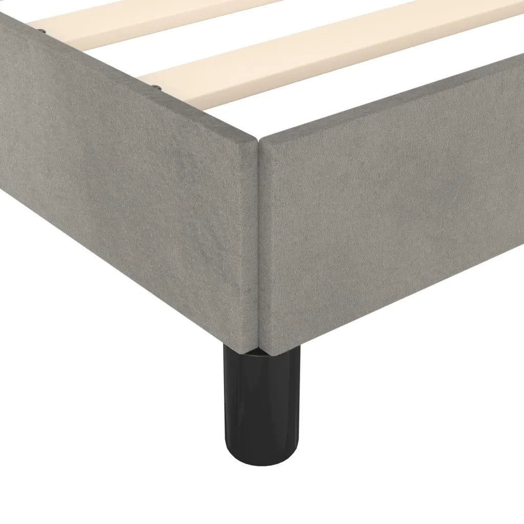 Giroletto con Testiera-Struttura Letto con testiera Grigio Chiaro 180x200 cm in Velluto 861421
