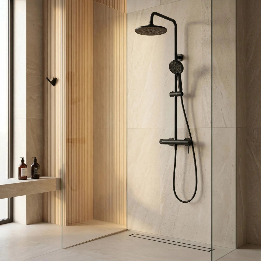 Set Doccia Rea Rivo Black