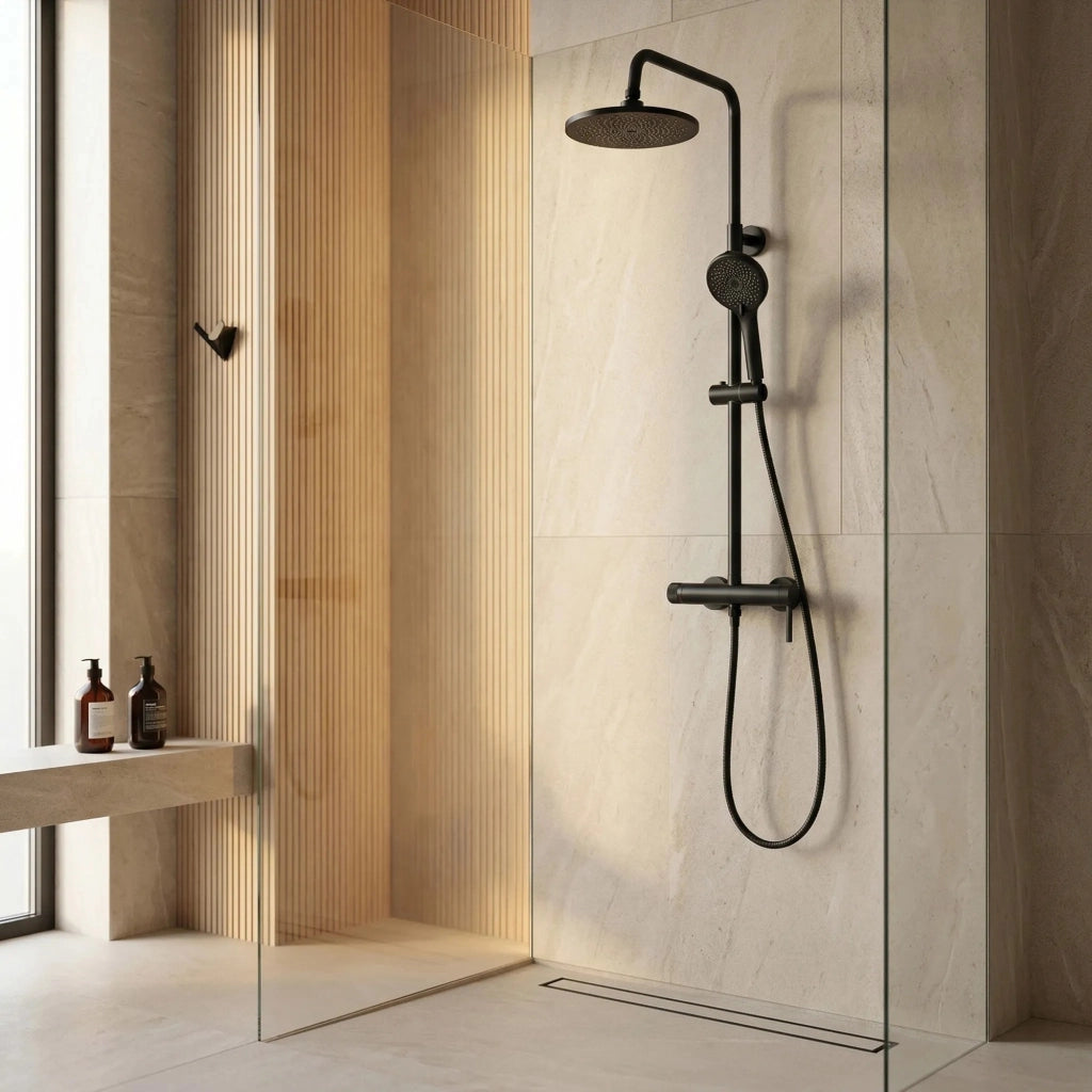 Set Doccia Rea Rivo Black