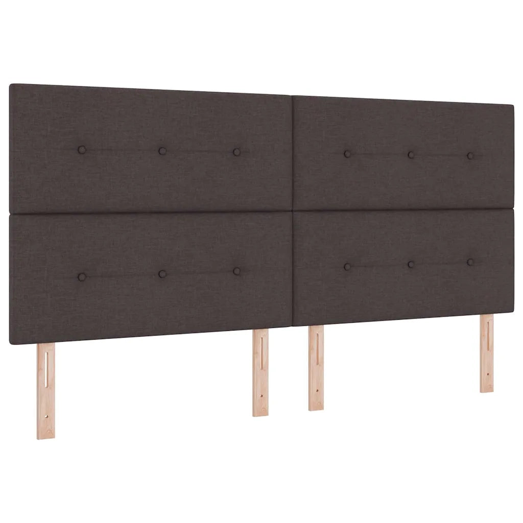 Letto a molle con strisce LED Marrone 200 x 200 cm Tessuto 3343717