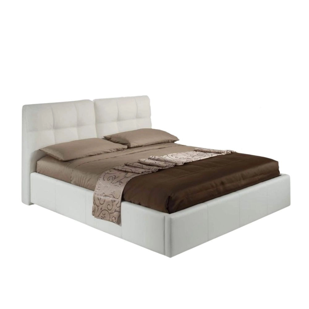 Letto matrimoniale bianco 182x220x109 cm