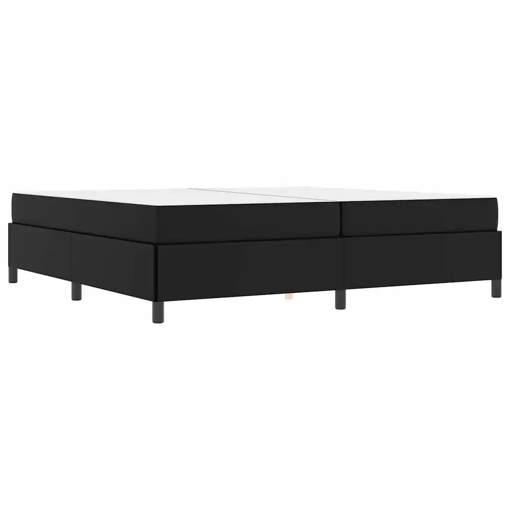vidaXL Struttura letto con materasso Nero 200 x 200 cm Pelle sintetica
