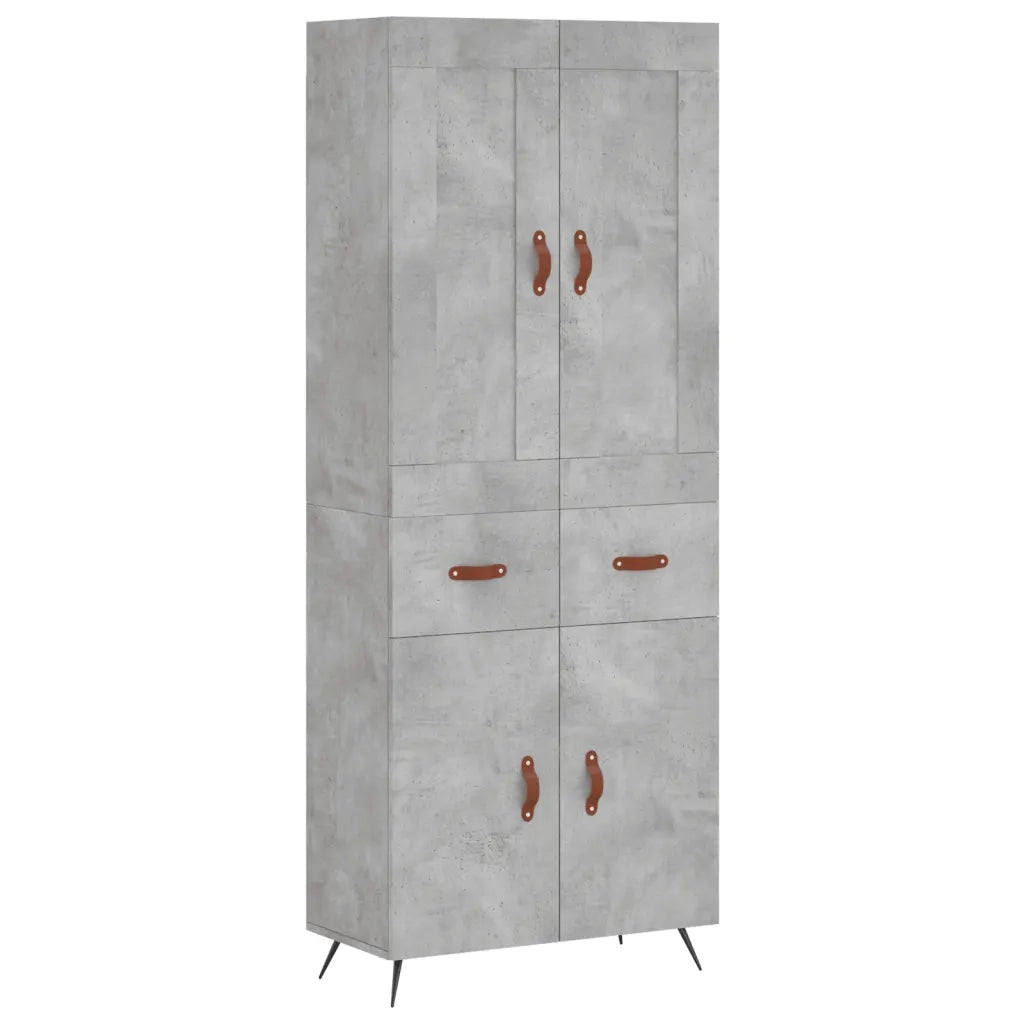 Credenza Grigio Cemento 69,5x34x180 cm in Legno Multistrato 3199853