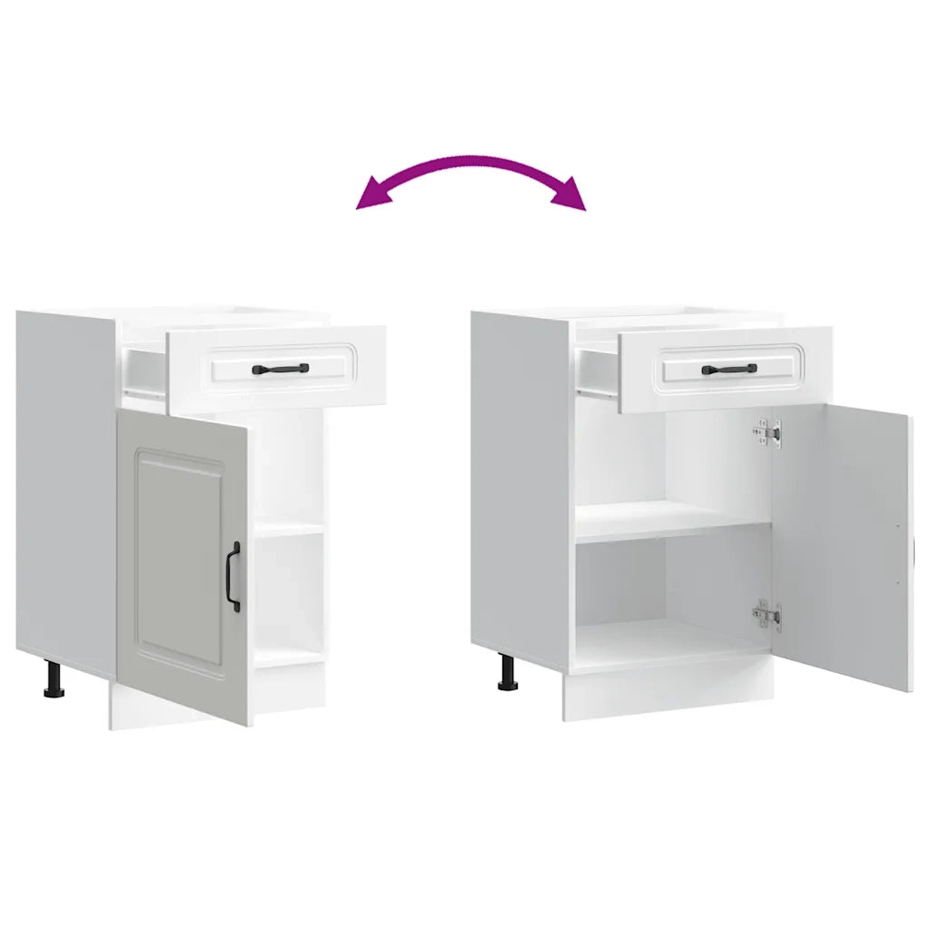 Mobile da cucina Kalmar con anta pratica e vano contenitore 50 x 46 x 81,5 cm legno composito bianco 02_0049900
