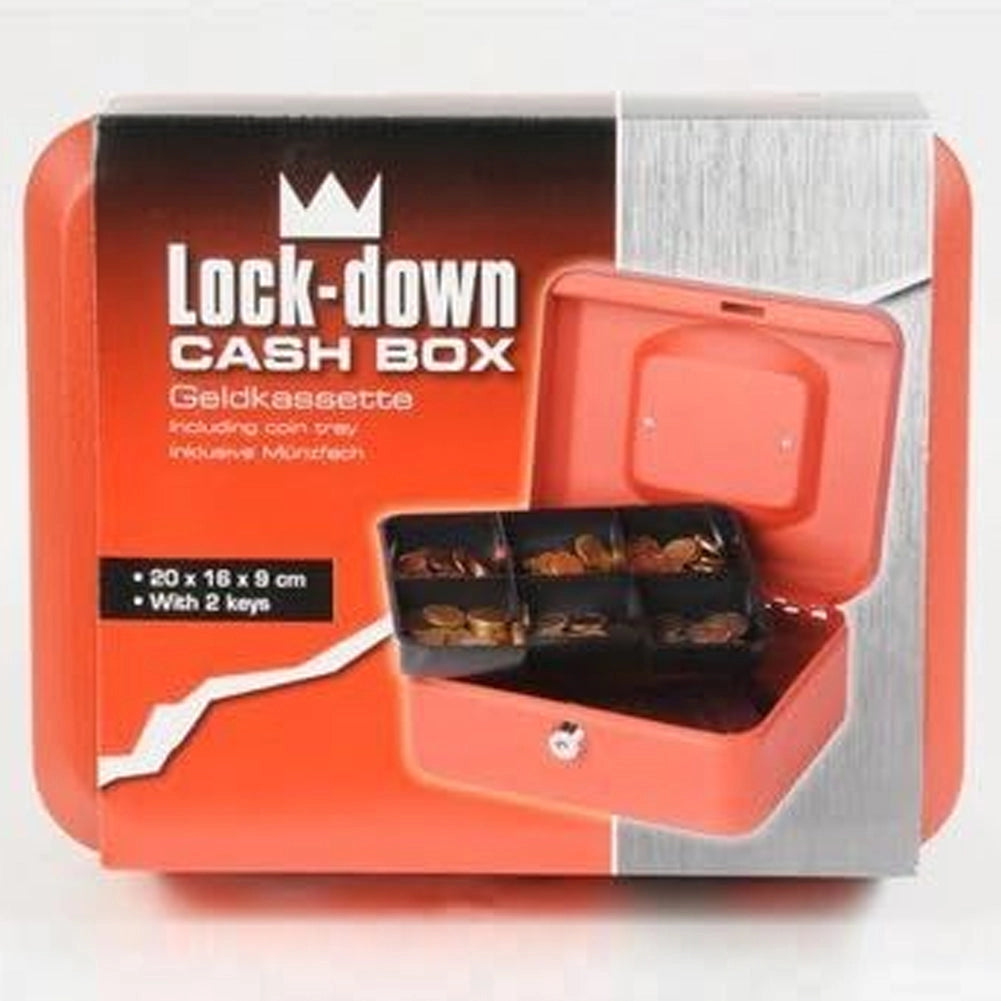Cassetta di Sicurezza Portavalori con Chiave 20x16x9 cm in Metallo