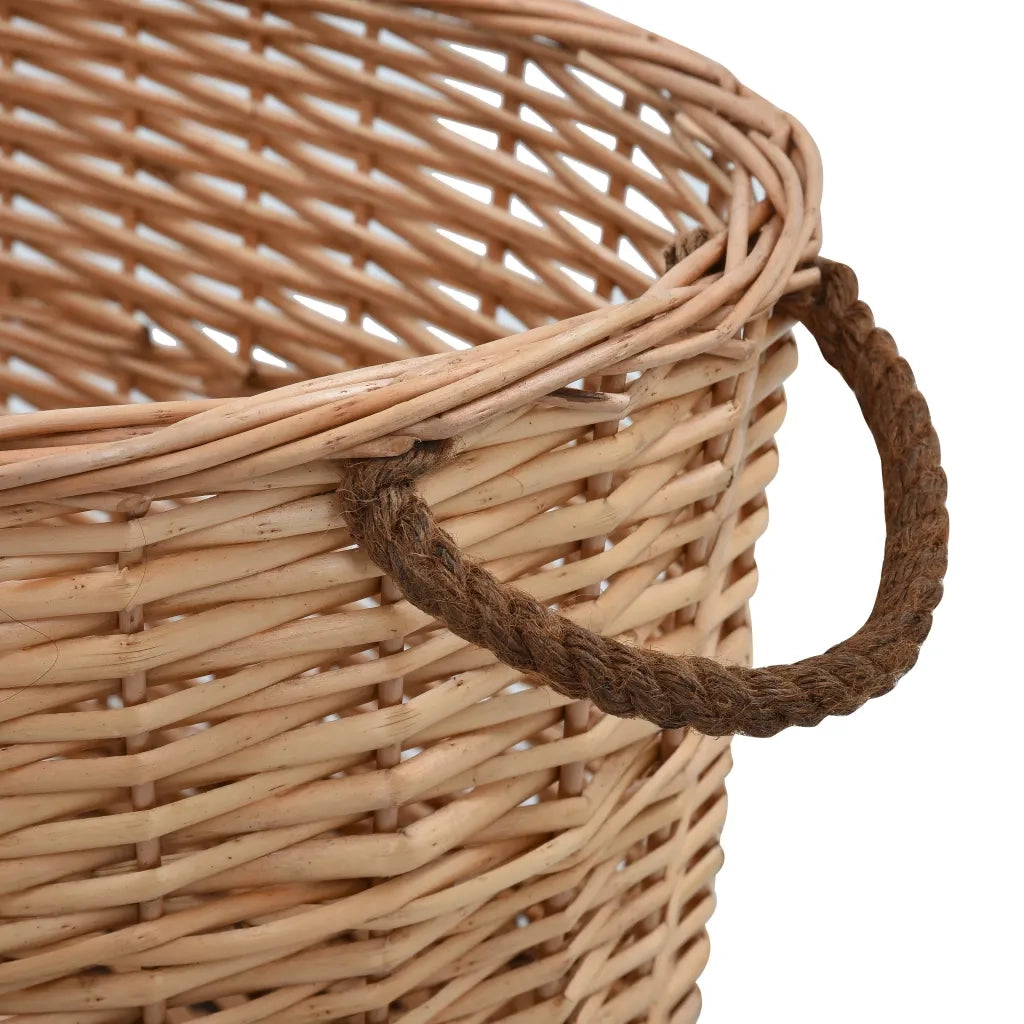 Cesta per Legna con Maniglie 56x40x28 cm Salice Naturale 286982