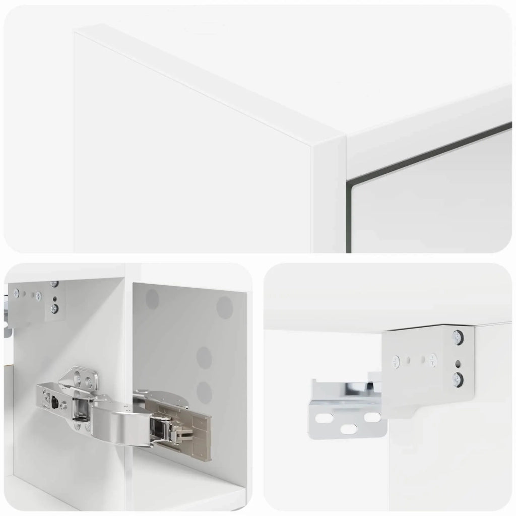 Mobiletto per specchio da bagno Bianco 63,5 x 16 x 62,5 cm