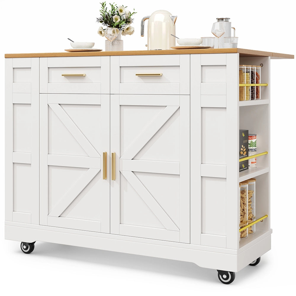 Isola cucina - Xylo - tavolo estensibile venatura legno bianco