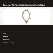 Sproeierecannula Irrigazionale - Adattatore di Regolazione - Aspiratore per Giardino in Acciaio Inossidabile - Bocchetta di Ingresso G1/4in - Dimensioni 13x10x3cm - Adatto per Raffreddamento/Rimuovi la Polvere - Aspiratore a Nebulizzazione