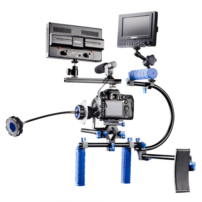 Pro Cineast III Treppiede video a spalla per DSLR Video Rig 18837 Nero, Blu