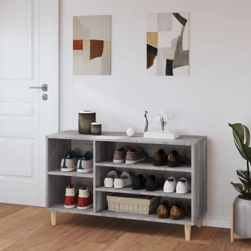 Scarpiera | Mobile per scarpe Grigio Sonoma 102x36x60 cm in Legno Multistrato
