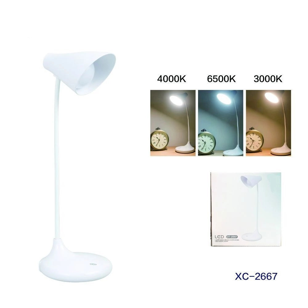 Trade Shop - Lampada Da Scrivania Led Touch Luce 4000k 6500k 3000k Dimmerabile Moderna Dt2667 -