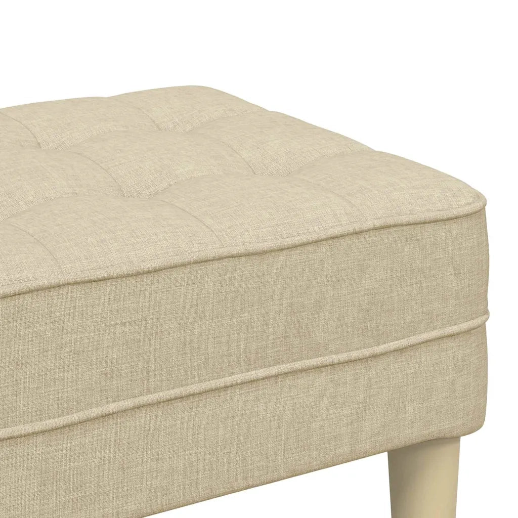 panchina con cuscino Crema 113 x 57 x 39 cm Tessuto 42001941