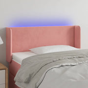 Testiera a LED-Testata con LED Rosa 83x16x78/88 cm in Velluto 576228