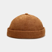 Cappello da lavoro unisex con cappuccio retrò senza bordo con cinturino regolabile e chiusura regolabile