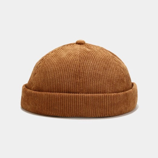 Cappello da lavoro unisex con cappuccio retrò senza bordo con cinturino regolabile e chiusura regolabile