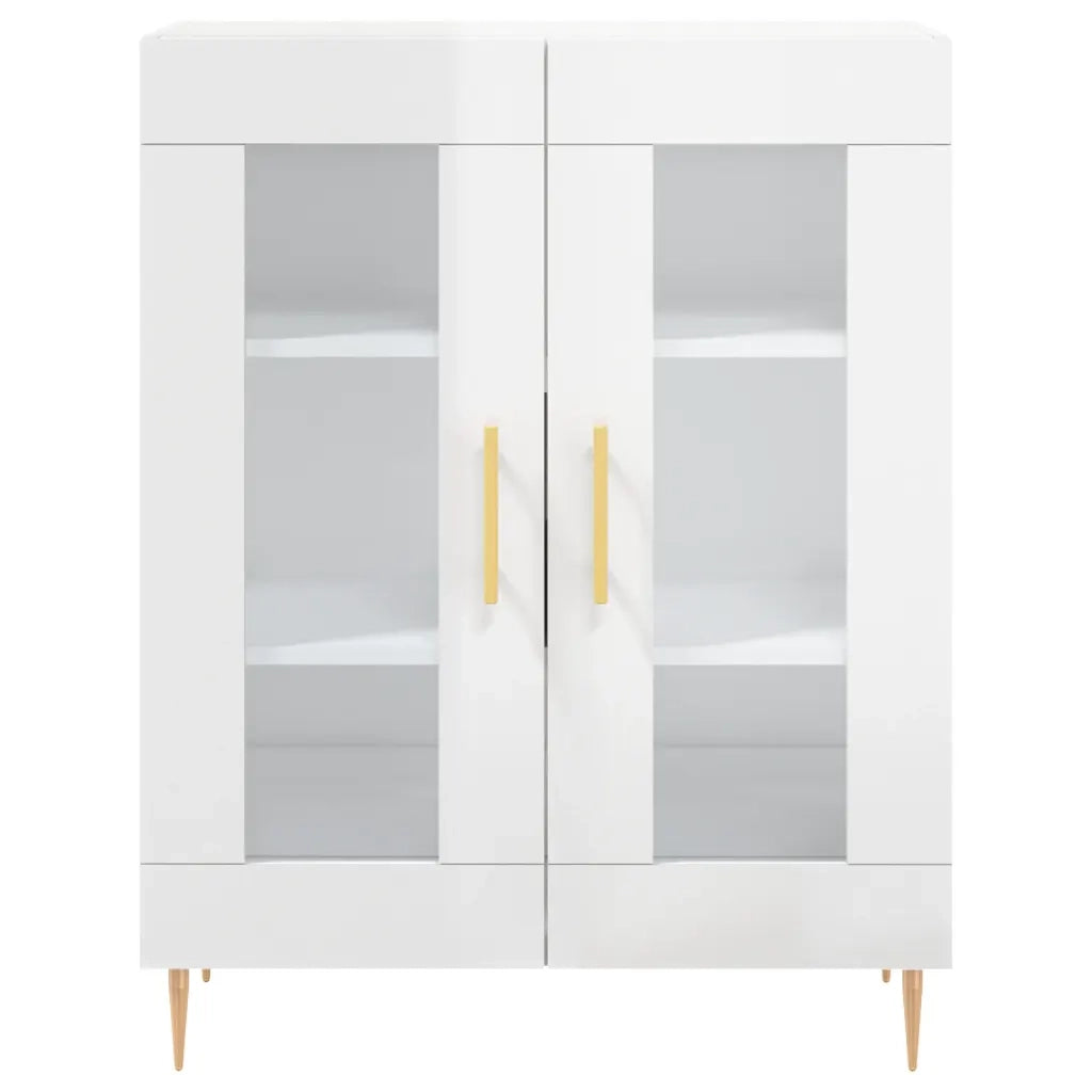 Credenza 69,5x34x90 cm in Legno Multistrato Bianco Lucido 827774