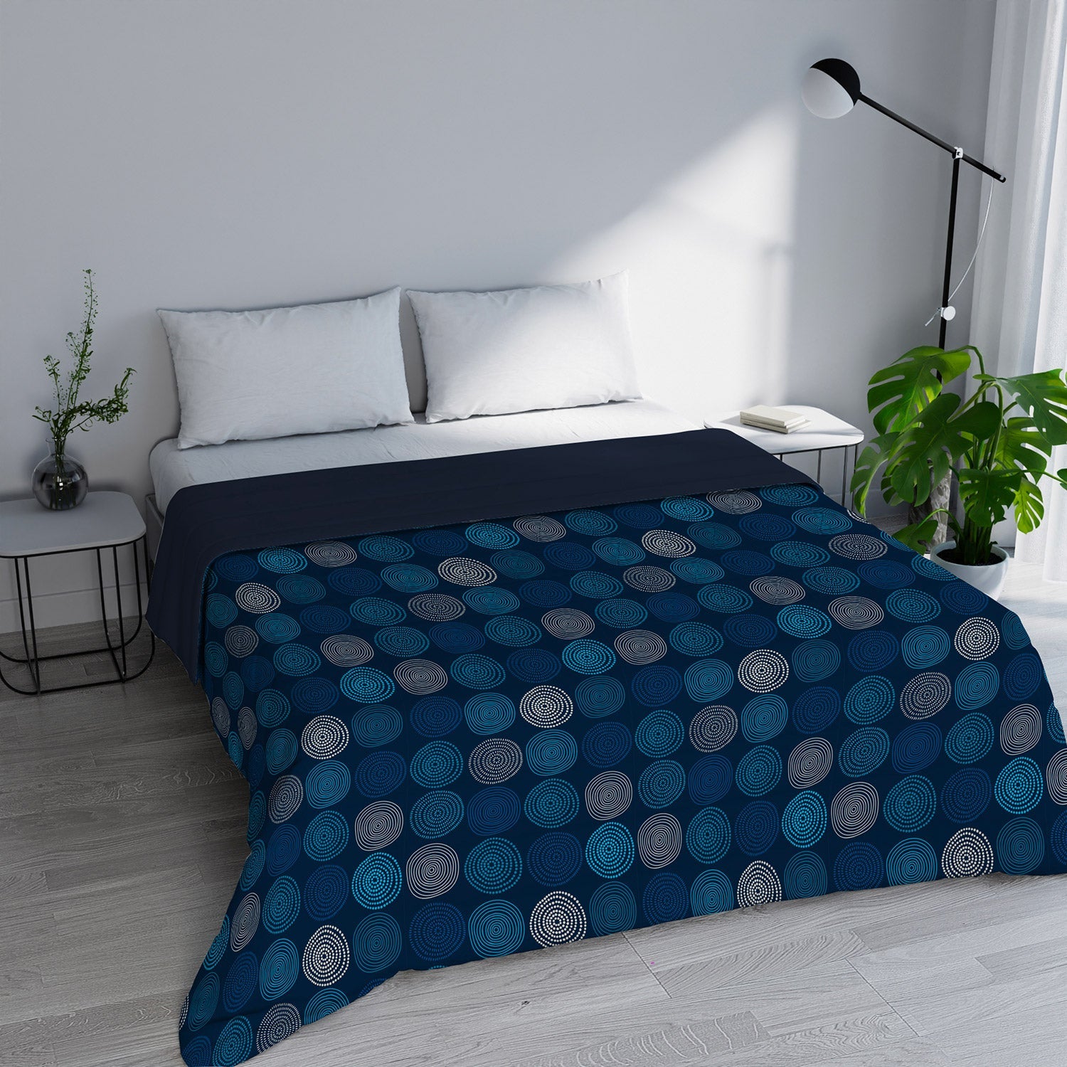 Trapuntino Estivo Matrimoniale in Microfibra 100 gr con Stampa Ipnotic Basic