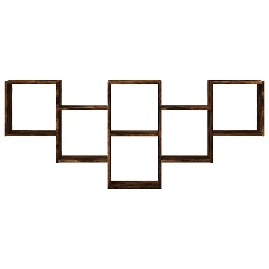 Mensola a Muro Rovere Fumo 159x18x66 cm in Truciolato 853303