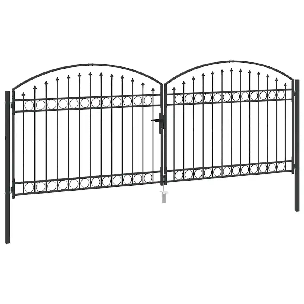 Cancello per recinzione Grigio 301 x 224.5 cm Acciaio 42008943