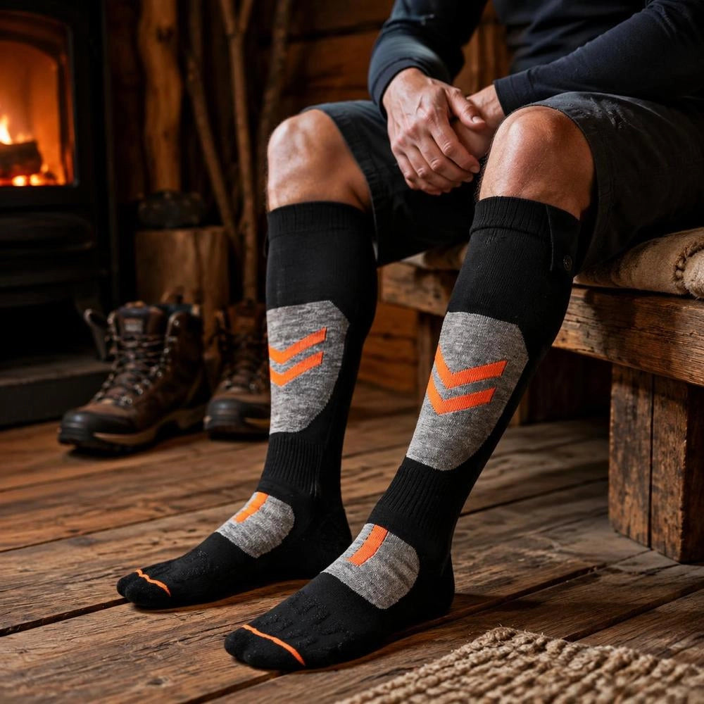 Heated Socks, Medium Size, 5000mAh Battery Rechargeable Heating Socks With 4 Heating Levels, Electric Heated Sock With APP Control For Men Women, Foot Warmer For Hunting Riding Camping Hiking