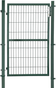 SONGMICS Cancello da Giardino, Cancelletto da Giardino, Acciaio Zincato con Serratura, Porta di 106 x 150 cm (L x H), Tubo Rettangolare, Cancello per Recinzione, Verde GGD200L