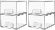 Cassetti di Archiviazione Stivati - Organizzatore Acrilico - 4 pezzi - Organizzatore Bagno e Vestibilità