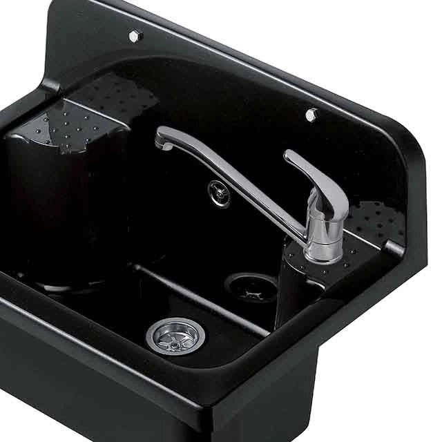 PILOZZO MAXI da muro in PP - Dim: 55 X 37 cm - Completo di GRIGLIA - CR - Colore: NERO LUCIDO