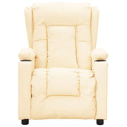 Divano Sedia-Poltrona Reclinabile Crema in Similpelle 367712