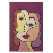 Stampa su Tela Viso 14, Multicolore, Legno, 60x3x90 cm