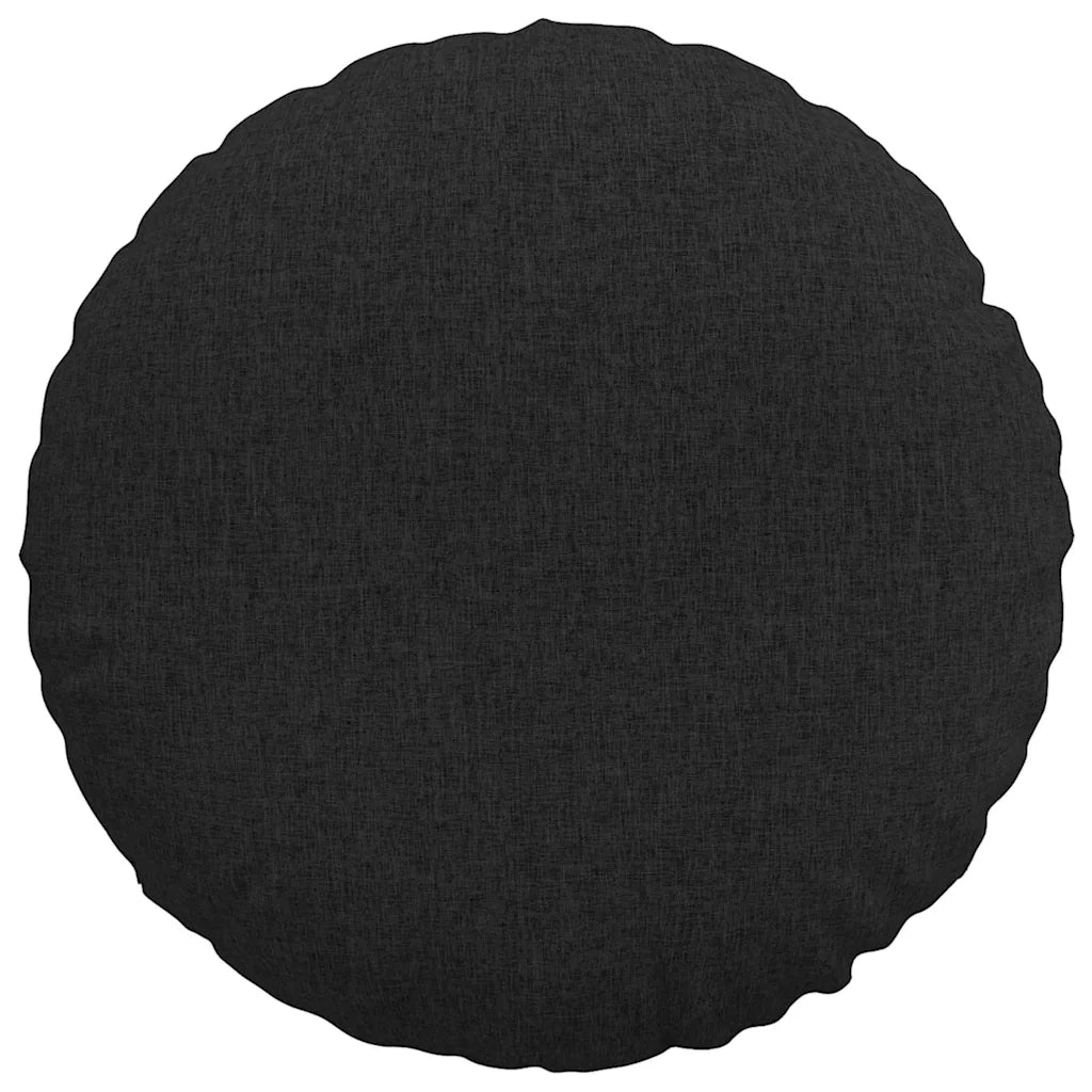 Cuscini per Seduta 2 pcs Nero Ø60 x 21 cm Tessuto