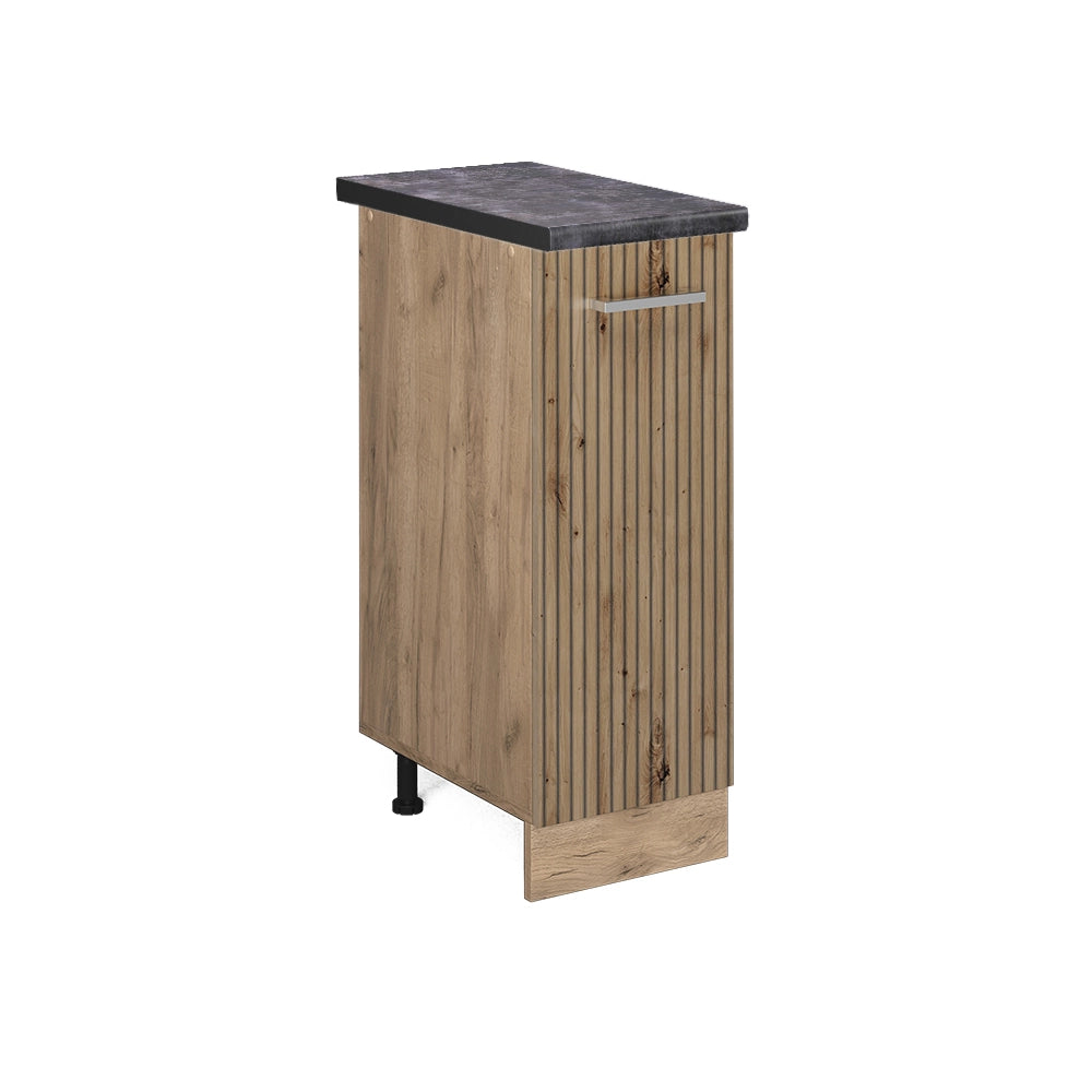 Armadio cucina dispensa alto R-Line Rovere artigianale/Rovere dorato 30 cm, PL Antracite Vicco