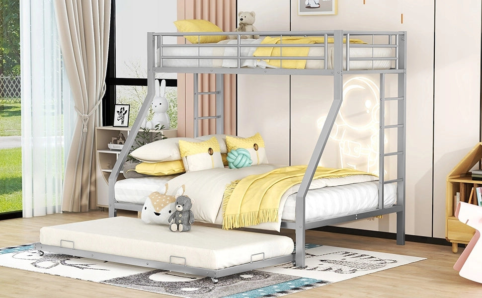 Letto a castello in metallo - Xylo - 90(140)x200cm - Argento