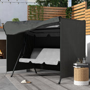 Copertura per dondolo da giardino 205x124x164 cm; in poliestere impermeabile grigio scuro
