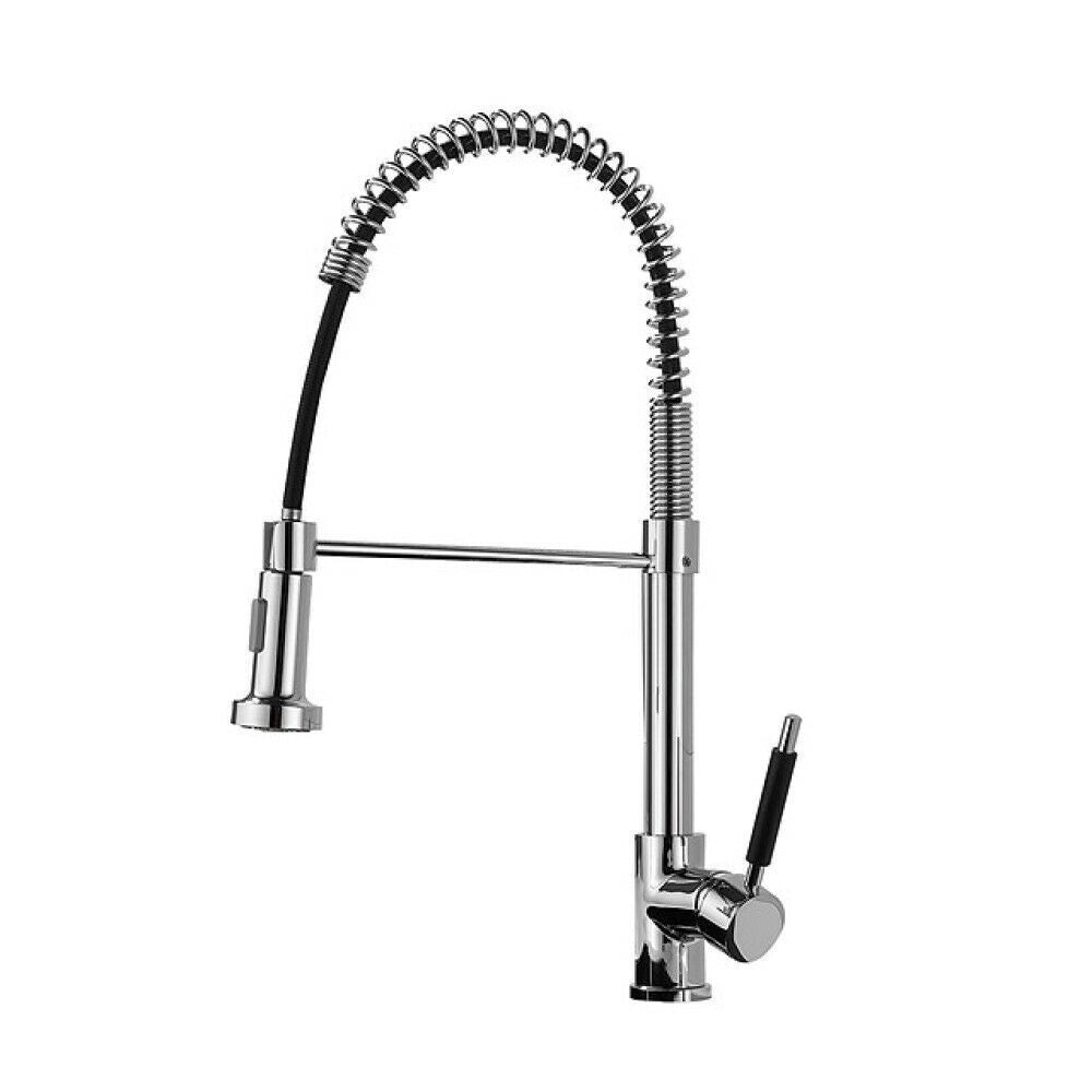 Trade Shop - Miscelatore Rubinetto Lavello Cucina Getto Lavabo Design Doccetta A Molla 59591 -