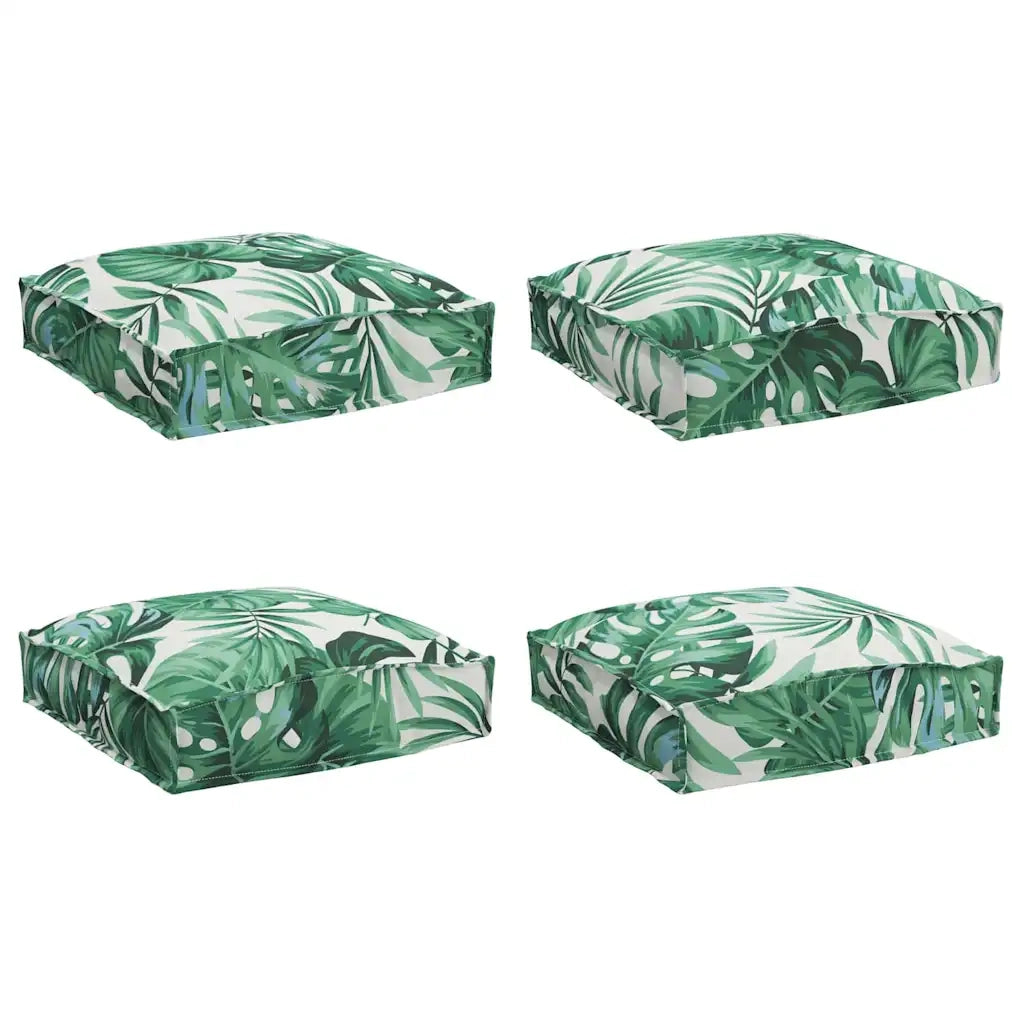 Cuscino 4 pcs Motivo Foglia 40 x 40 x 8 cm Tessuto Oxford 42001596